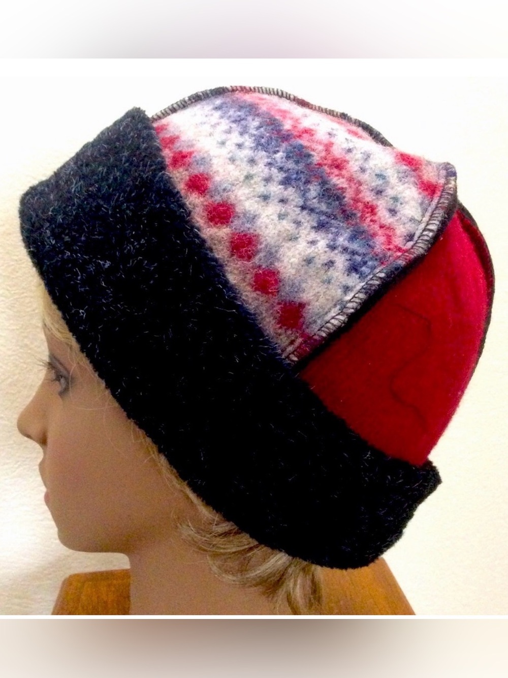 Baabaazuzu Unique Upcycled 100%Vintage Wool Made From Recycled Vintage Sweaters